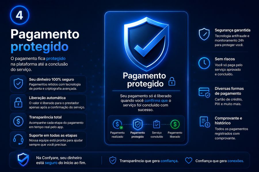 Passo 4: pague com segurança pela plataforma